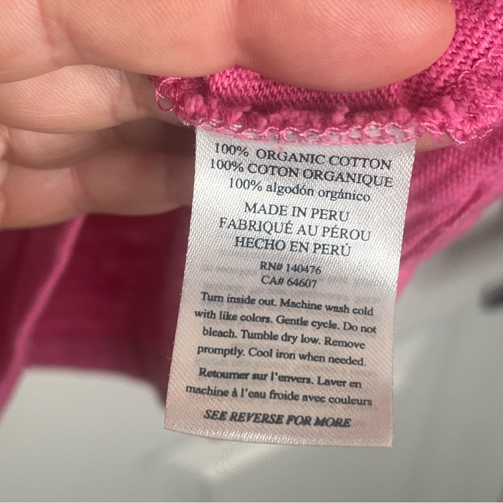 Faherty Sunwashed Slub Muscle Tank Organic Cotton In Cone Flower Pink S - Picture 8 of 9